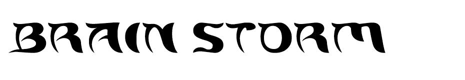 Brain Storm font